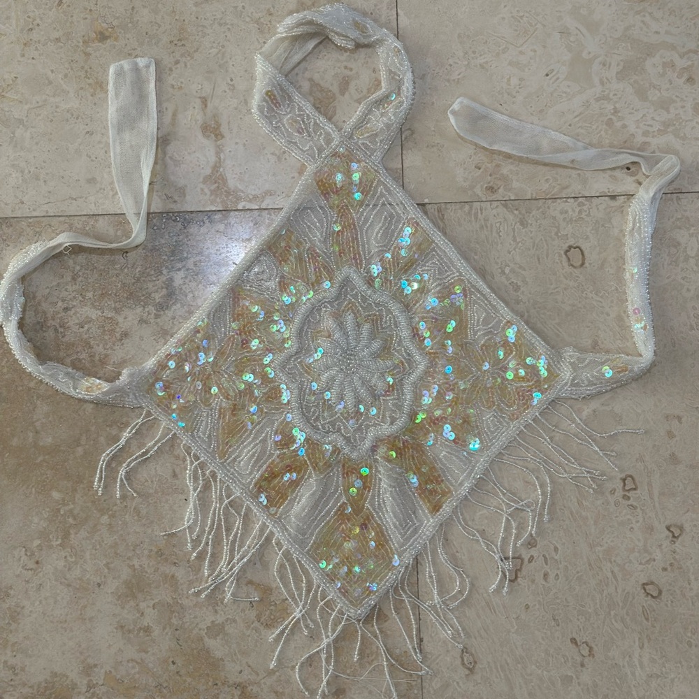 Sequin Embellished Halter Top